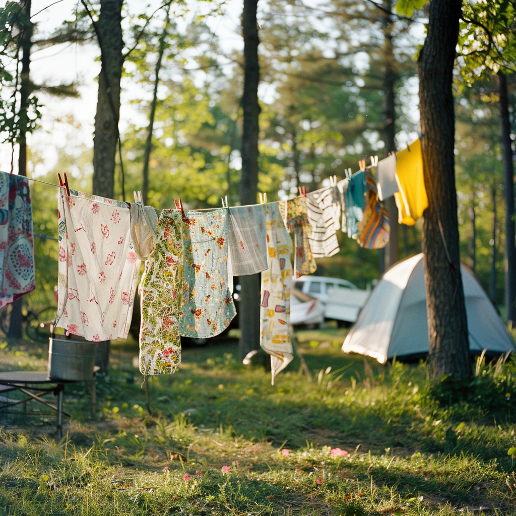 Wäsche waschen beim Camping 