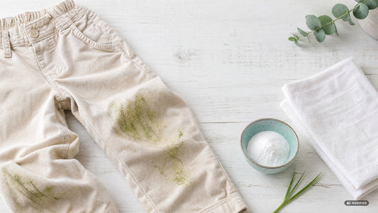 Schonend Grasflecken entfernen aus Kleidung, Jeans und Schuhen: Der bluu Blog zeigt dir, wie einfach dies geht.