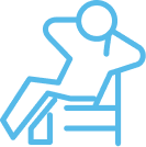 Icon entspannte Person im Sessel