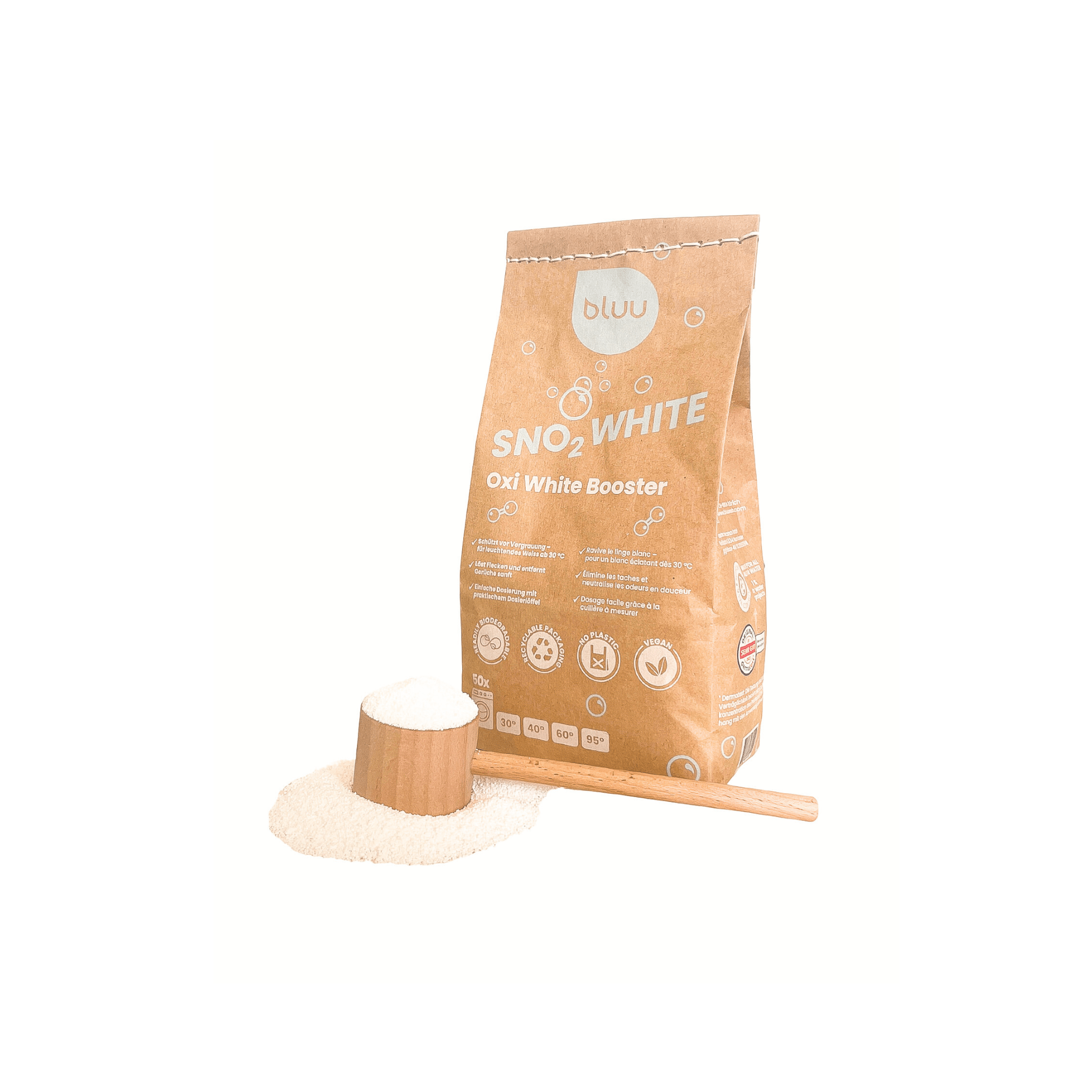 bluu snO2 white - Oxi White Booster inkl. Dosierlöffel - BSET016 - bluu - Die Waschsensation