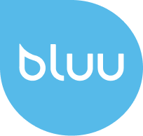 bluu Logo im blauen Tropfen