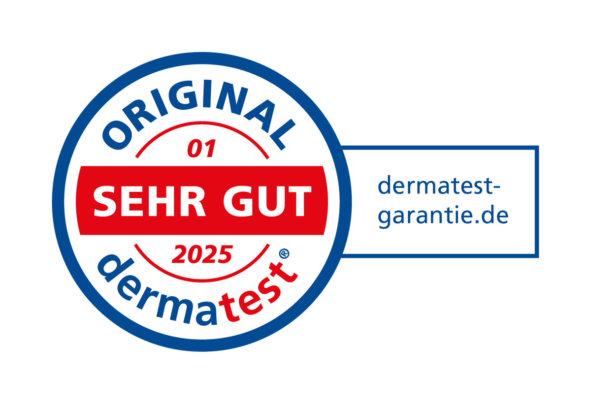 Dermatest-Siegel «Sehr gut» 2025